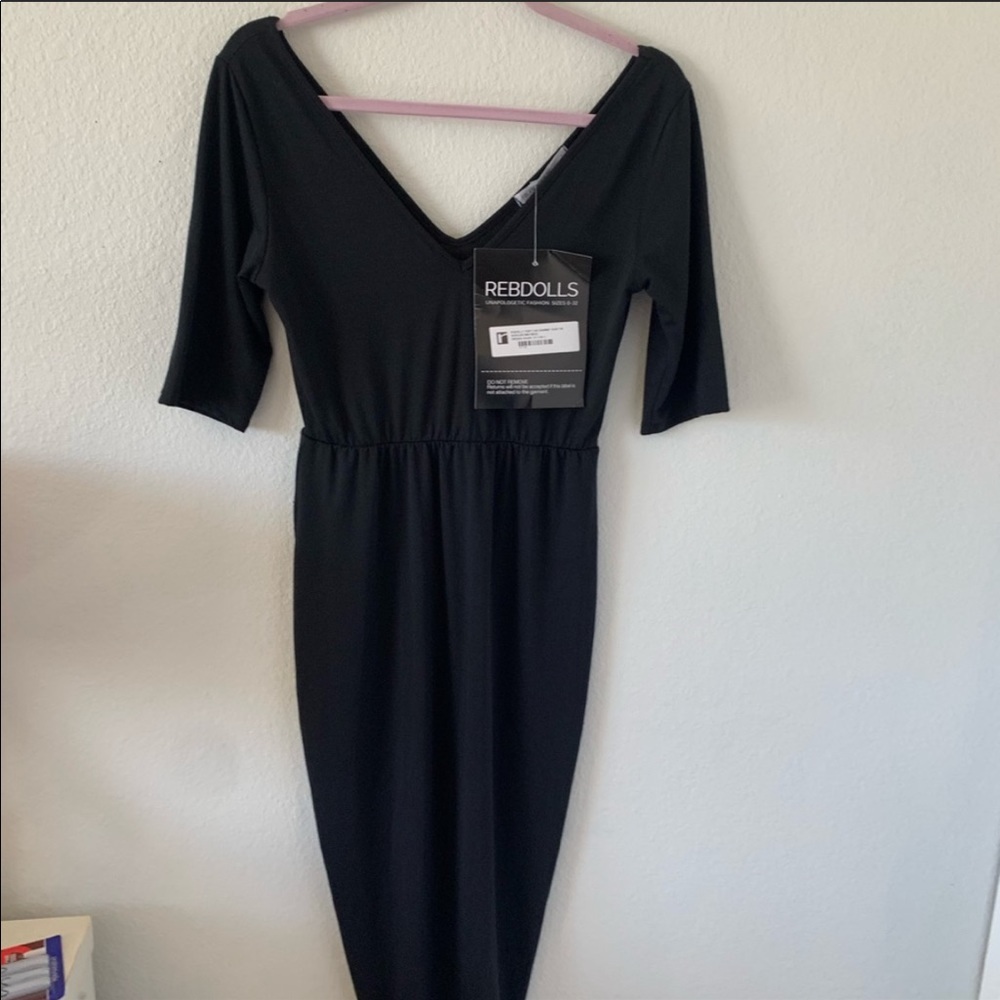 Rebdolls black midi dress